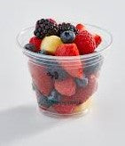 Cup of Fruit, including strawberries and blueberries